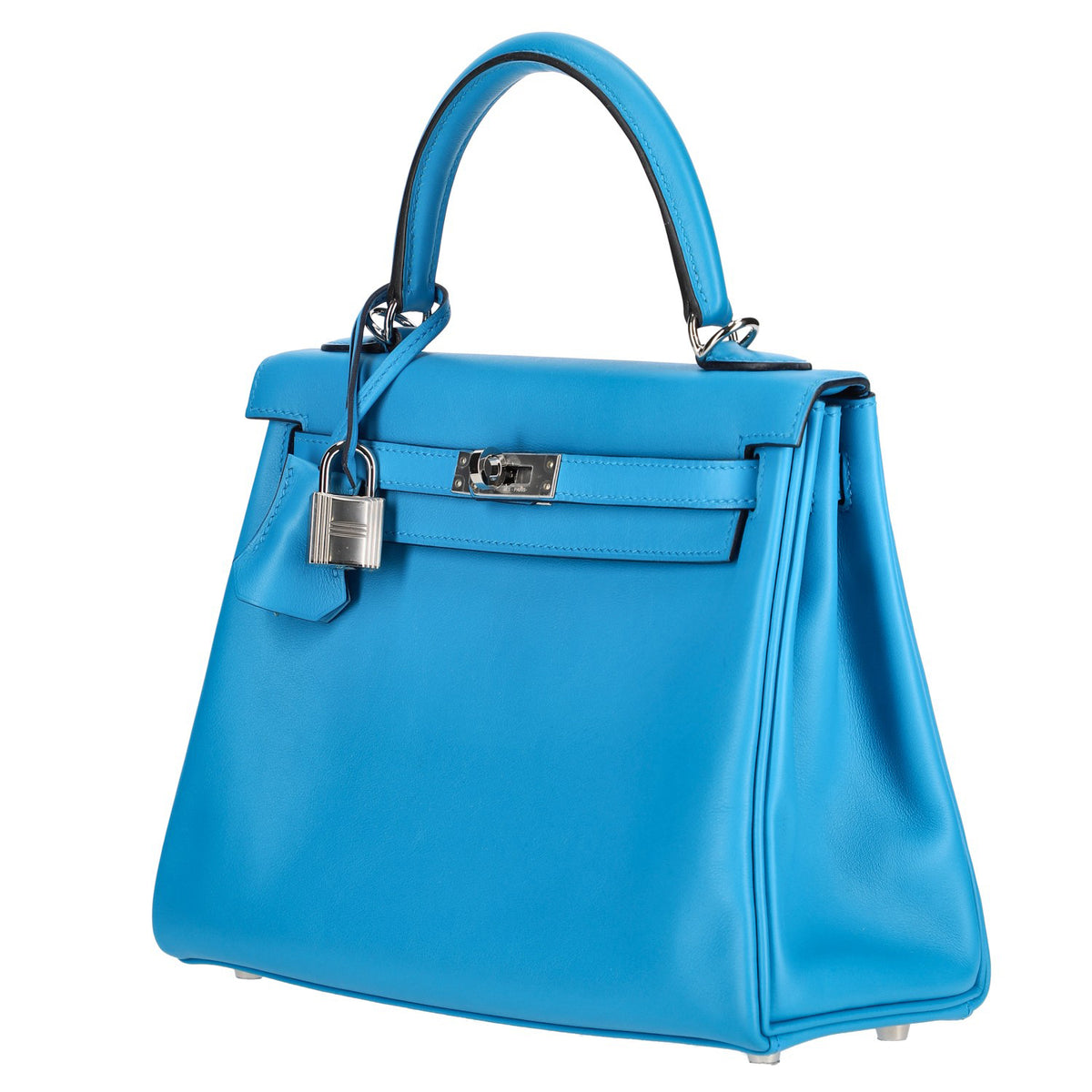 Hermès Bleu Zanzibar Swift Kelly 25, palladium hardware, 2021 – photo 4 of 16