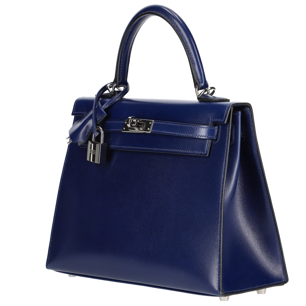 Hermès Bleu Saphir Box Calf Kelly 25, palladium hardware, 2022 – photo 5 of 16