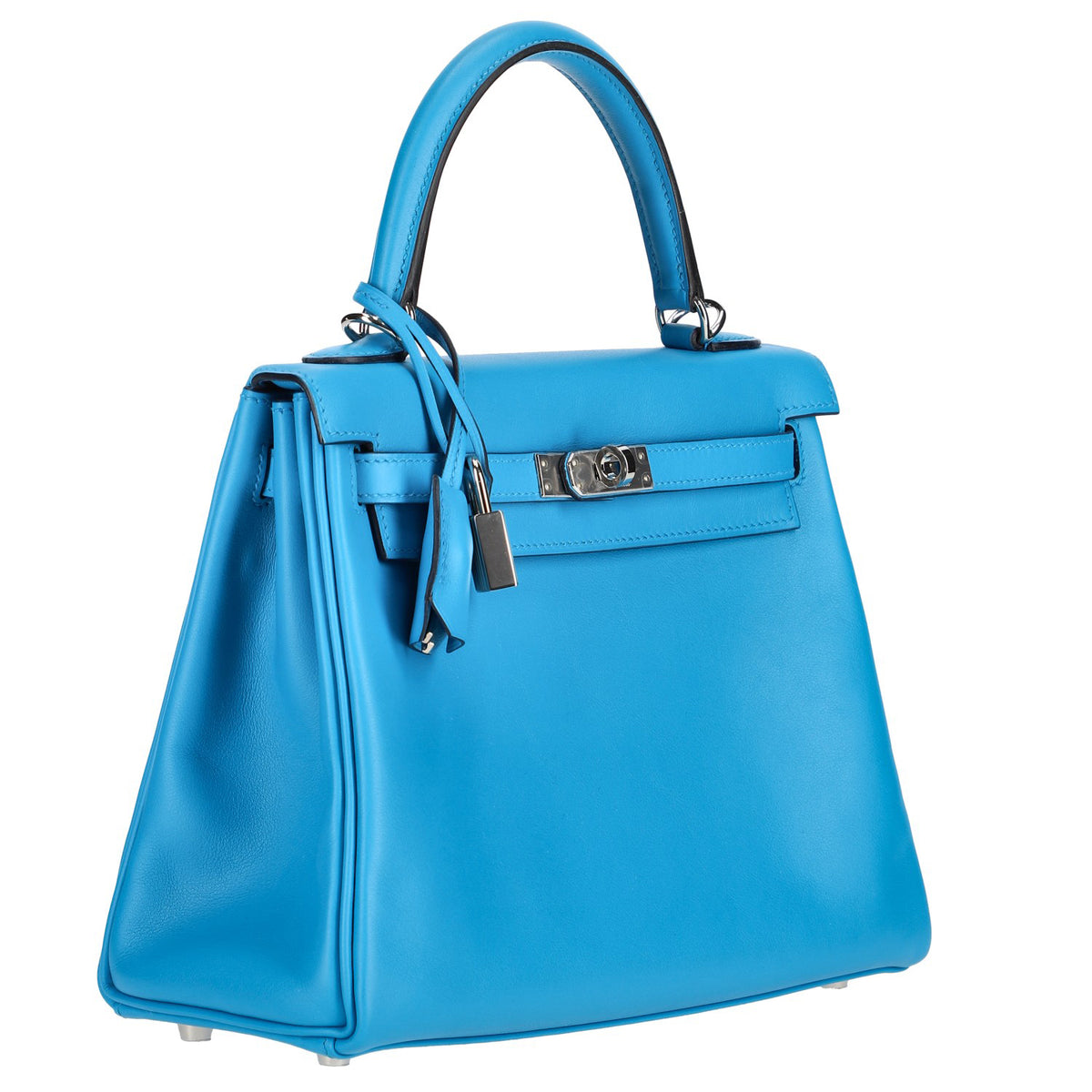 Hermès Bleu Zanzibar Swift Kelly 25, palladium hardware, 2021 – photo 5 of 16