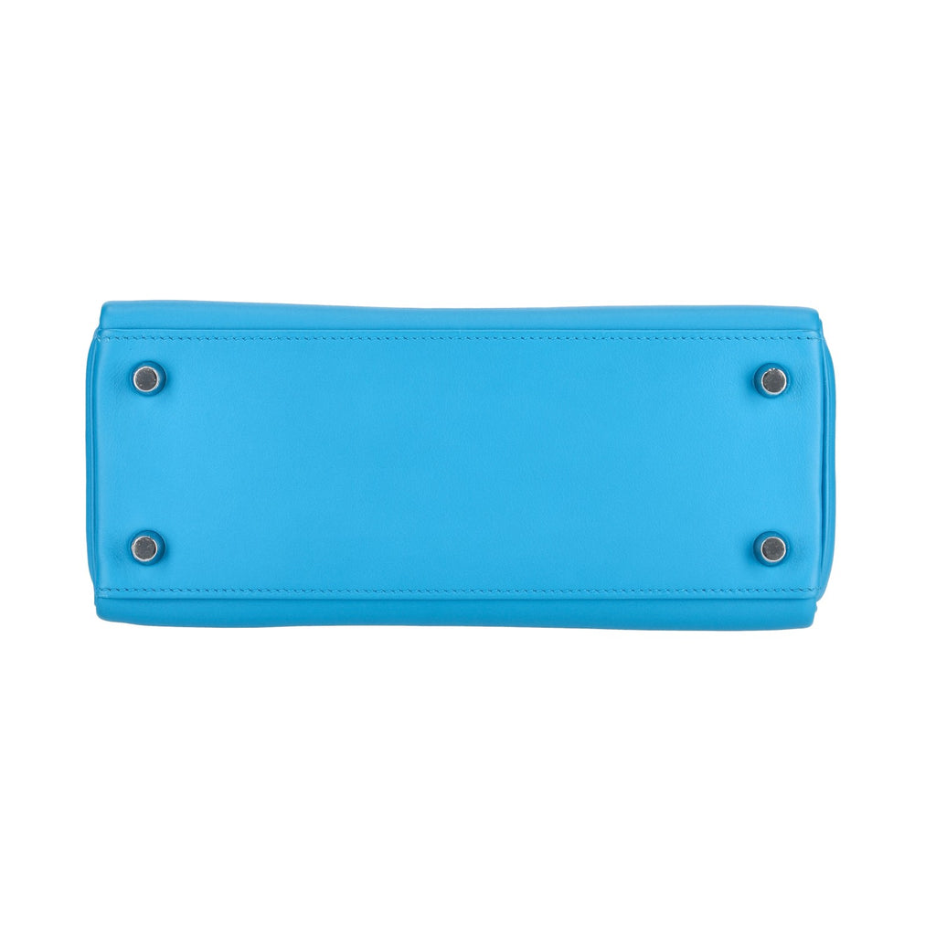 Hermès Bleu Zanzibar Swift Kelly 25, palladium hardware, 2021 – photo 3 of 16