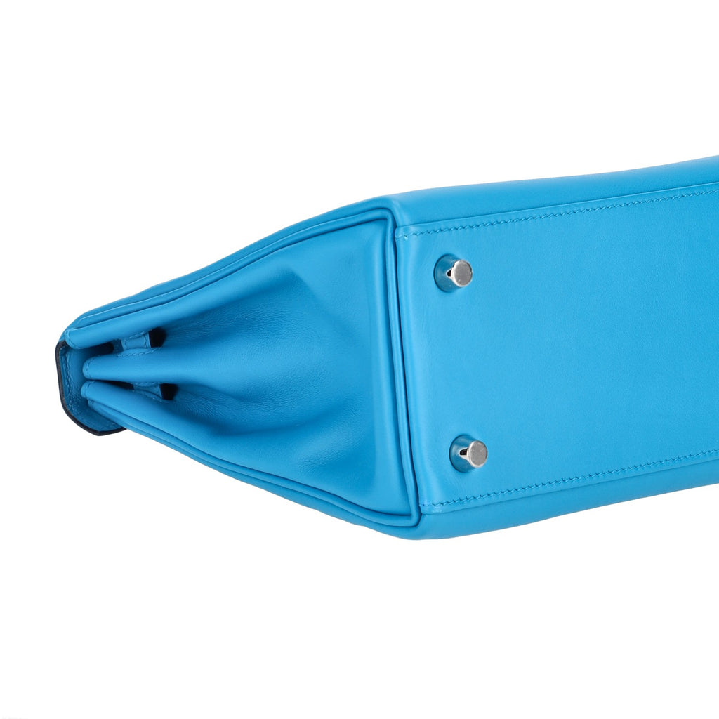 Hermès Bleu Zanzibar Swift Kelly 25, palladium hardware, 2021 – photo 7 of 16