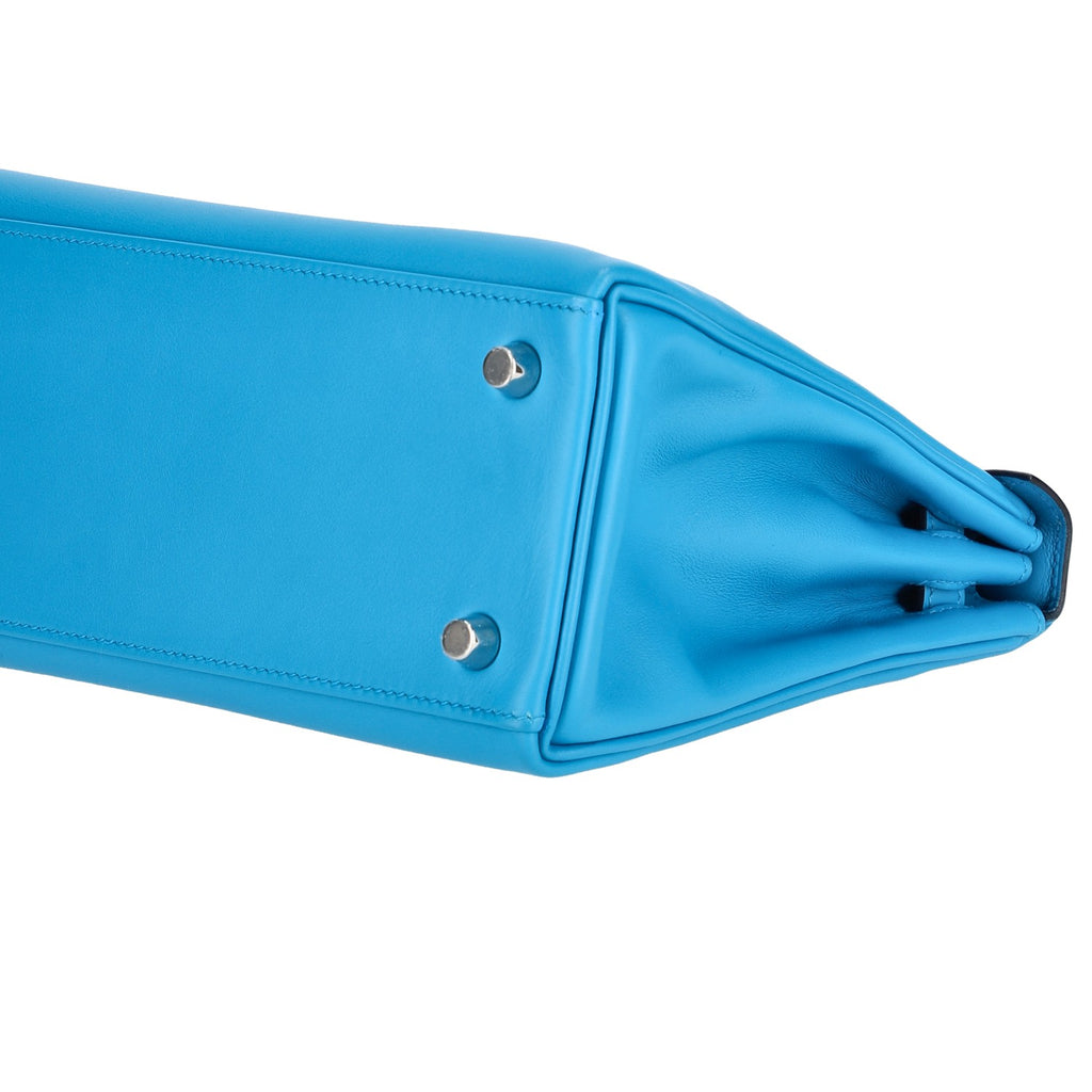 Hermès Bleu Zanzibar Swift Kelly 25, palladium hardware, 2021 – photo 8 of 16