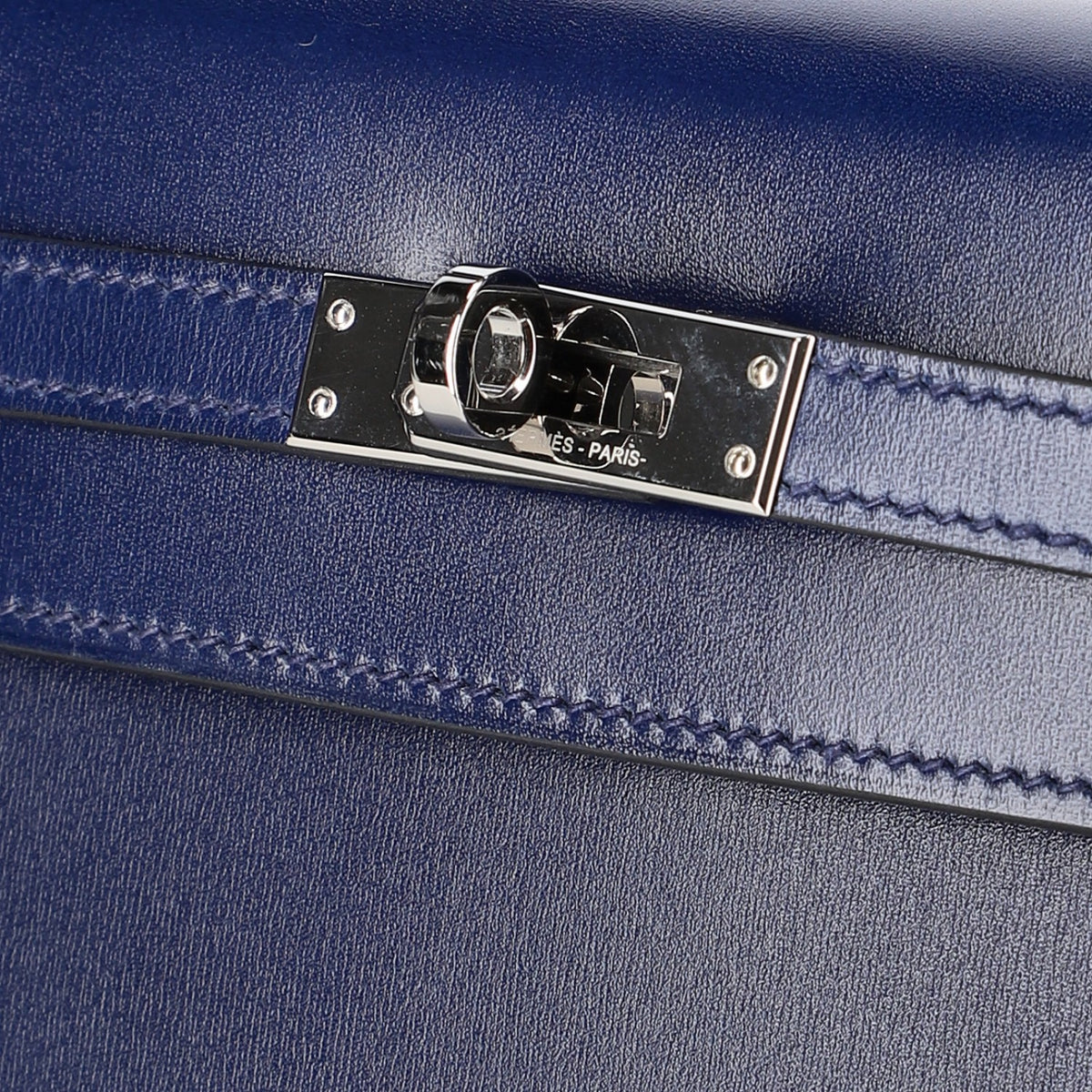 Hermès Bleu Saphir Box Calf Kelly 25, palladium hardware, 2022 – photo 10 of 16