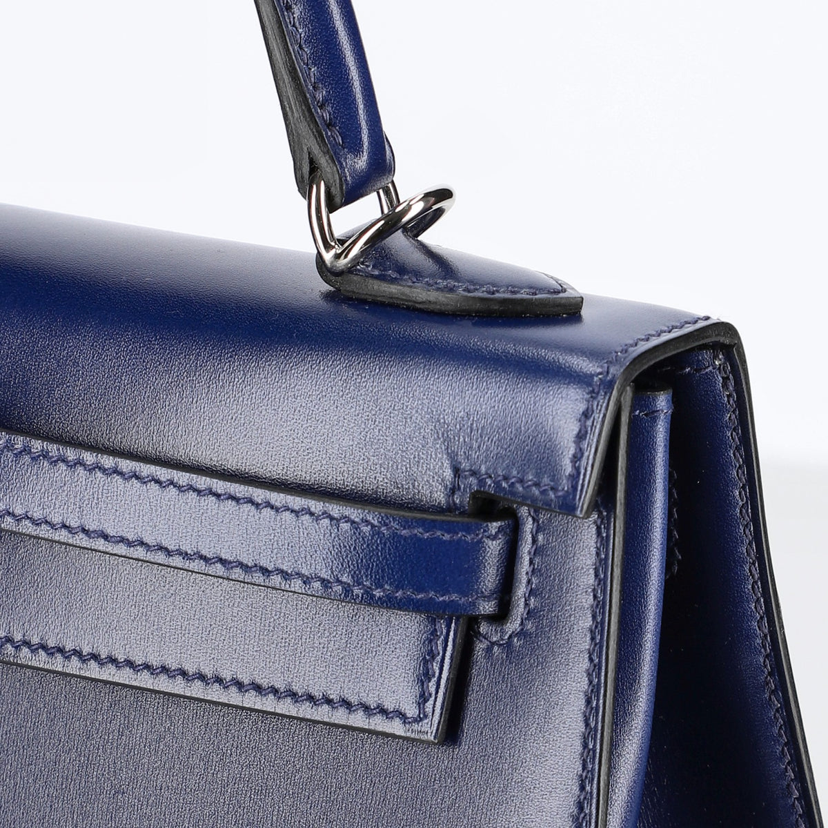Hermès Bleu Saphir Box Calf Kelly 25, palladium hardware, 2022 – photo 11 of 16