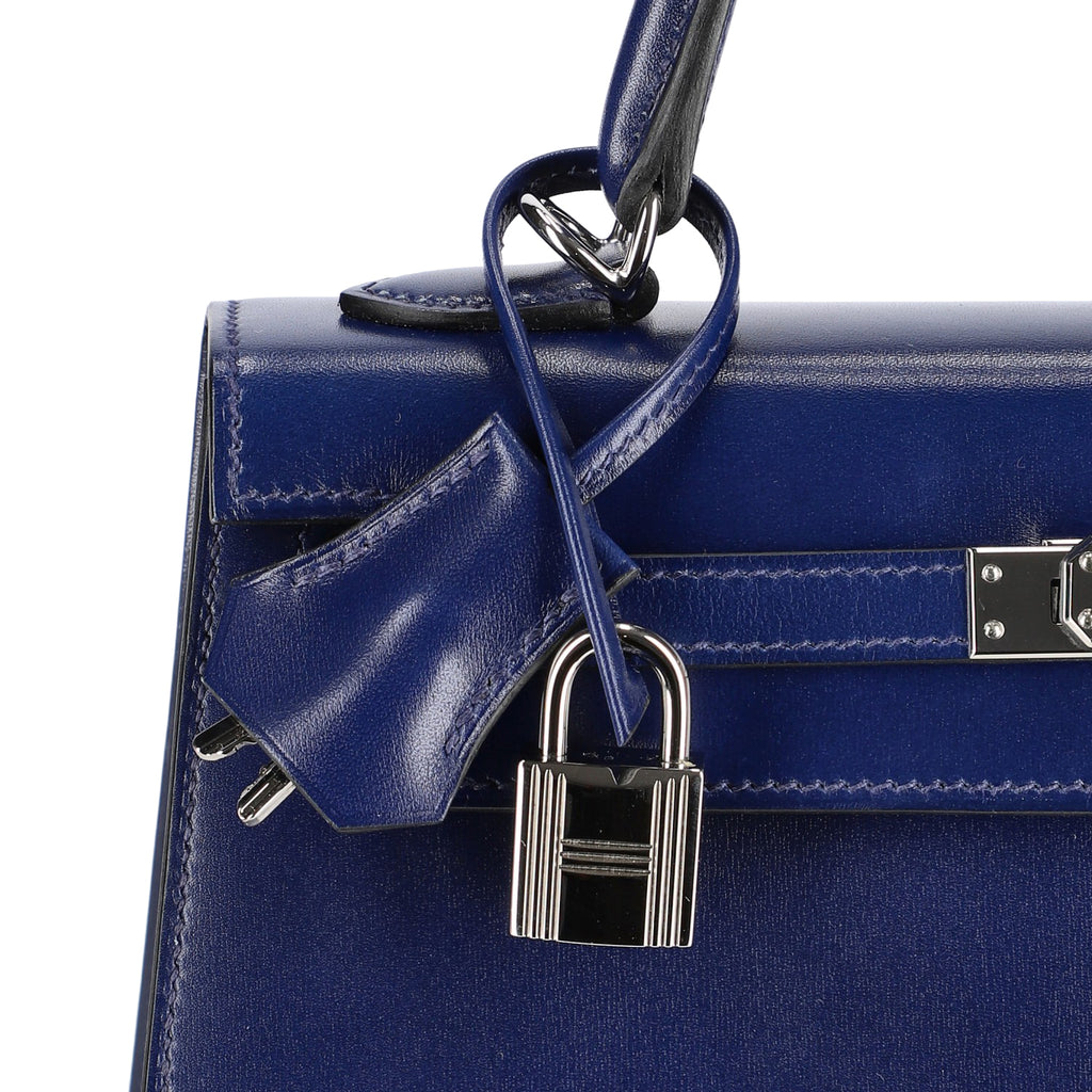 Hermès Bleu Saphir Box Calf Kelly 25, palladium hardware, 2022 – photo 12 of 16