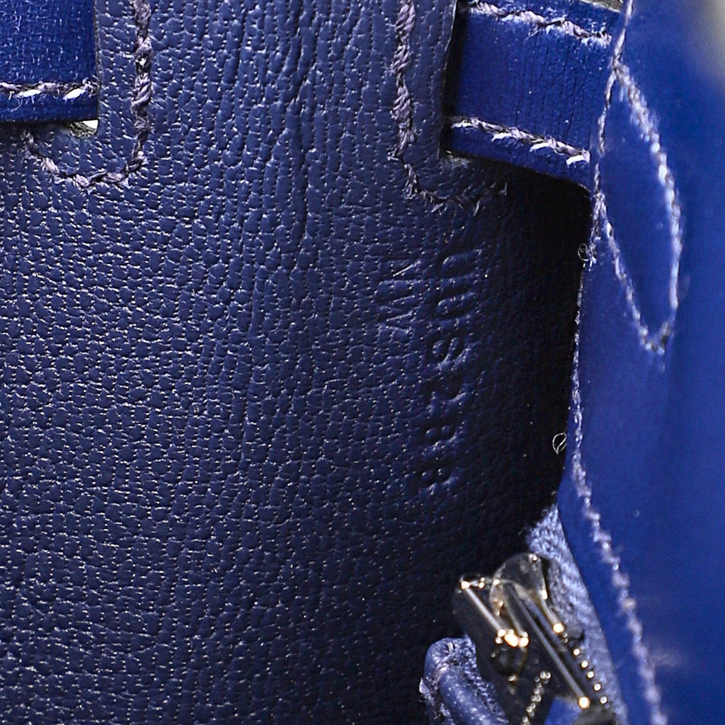 Hermès Bleu Saphir Box Calf Kelly 25, palladium hardware, 2022 – photo 13 of 16