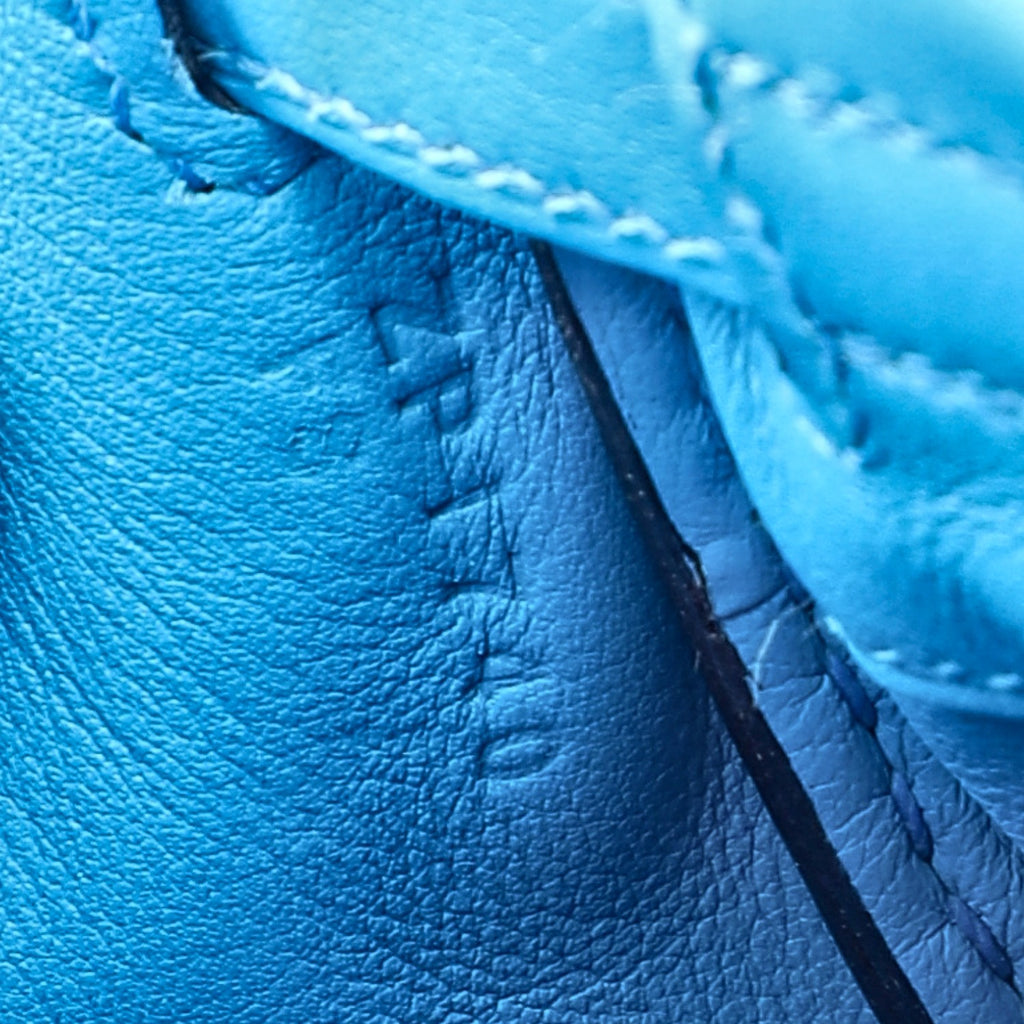 Hermès Bleu Zanzibar Swift Kelly 25, palladium hardware, 2021 – photo 14 of 16