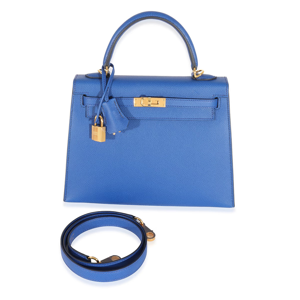 2022 Hermès Bleu Royal Epsom Sellier Kelly 25 GHW