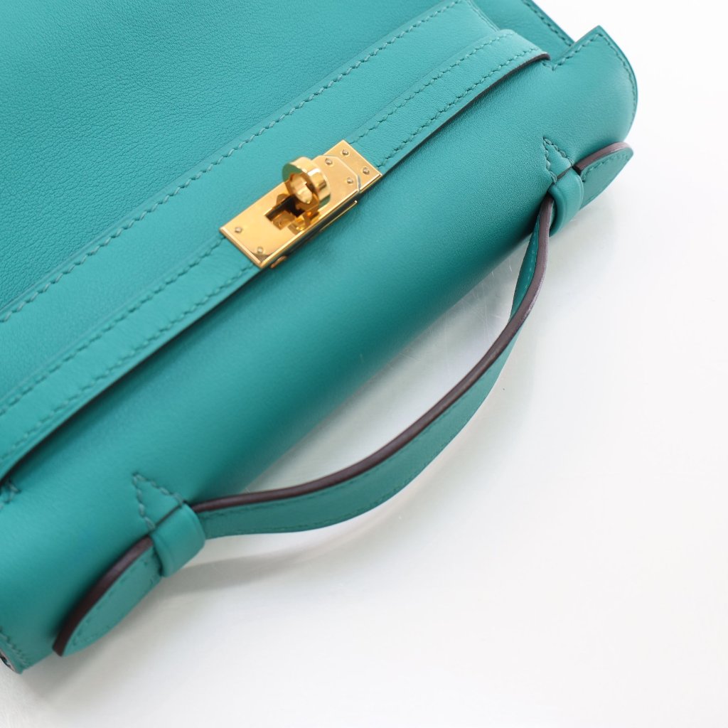 Hermès Bleu Paon Swift Kelly Pochette (GHW | 2016)