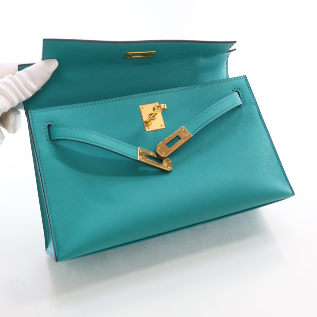 Hermès Bleu Paon Swift Kelly Pochette (GHW | 2016)