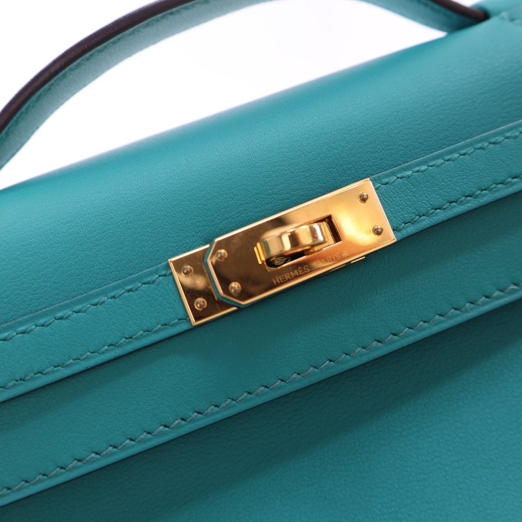 Hermès Bleu Paon Swift Kelly Pochette (GHW | 2016)