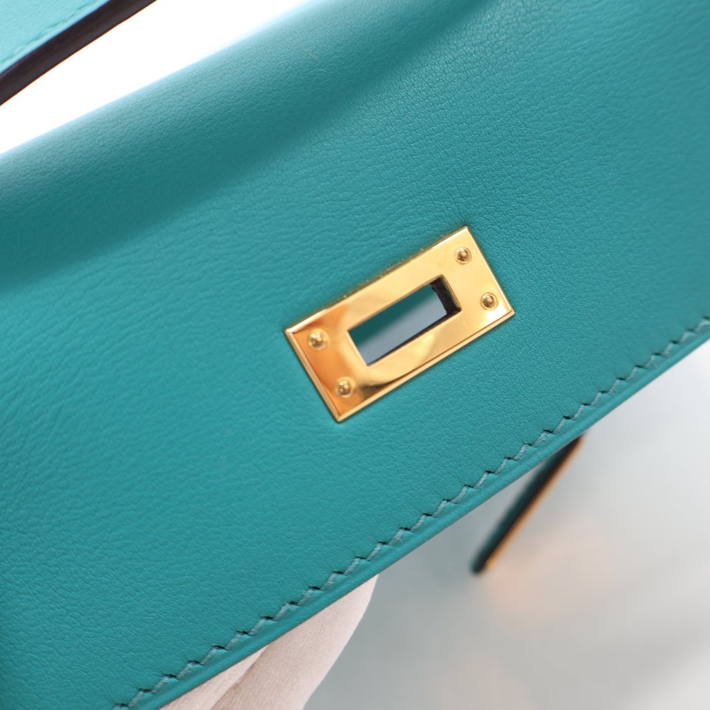 Hermès Bleu Paon Swift Kelly Pochette (GHW | 2016)