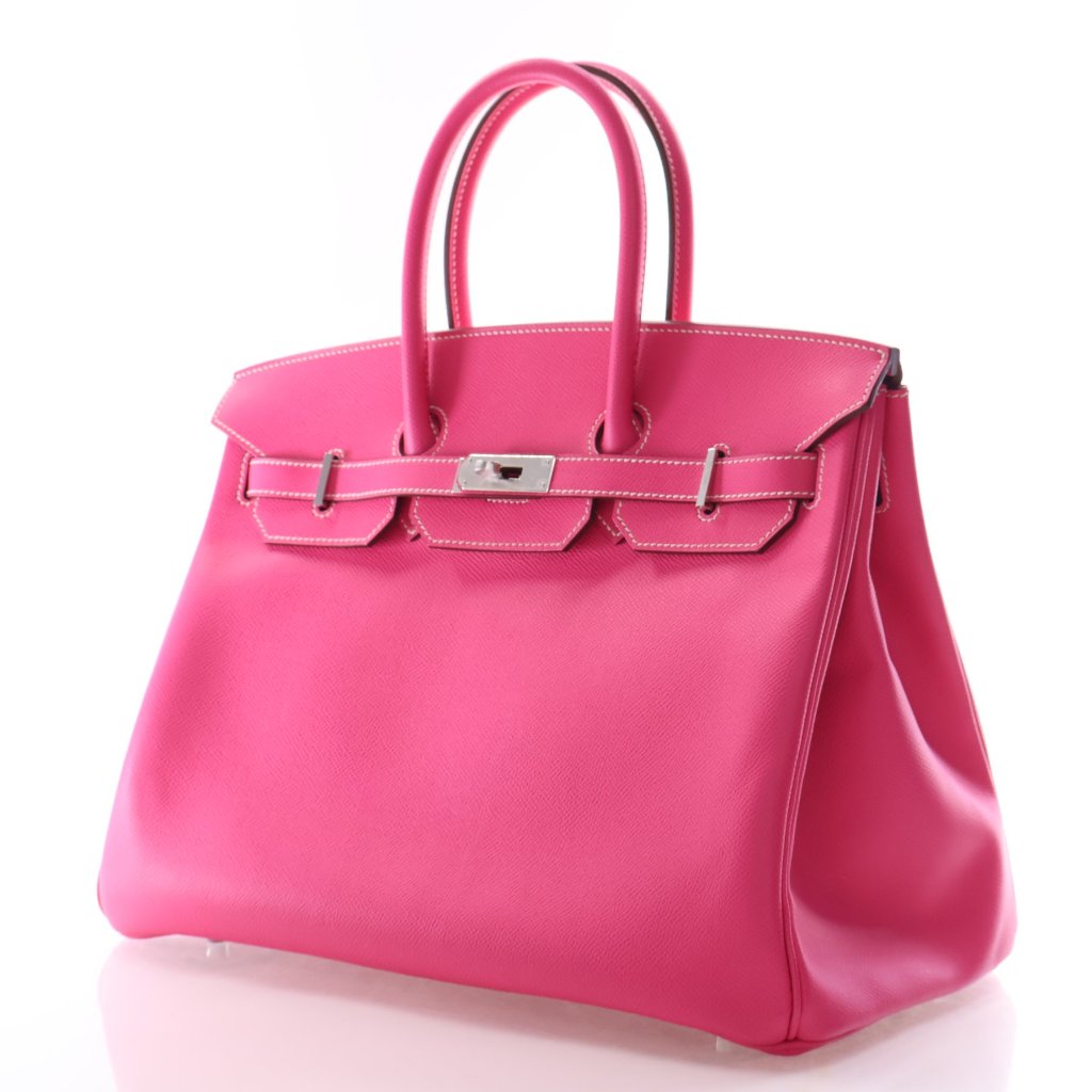 Hermès Rose Tyrien Epsom Retourne Birkin 35 (PHW | 2014)