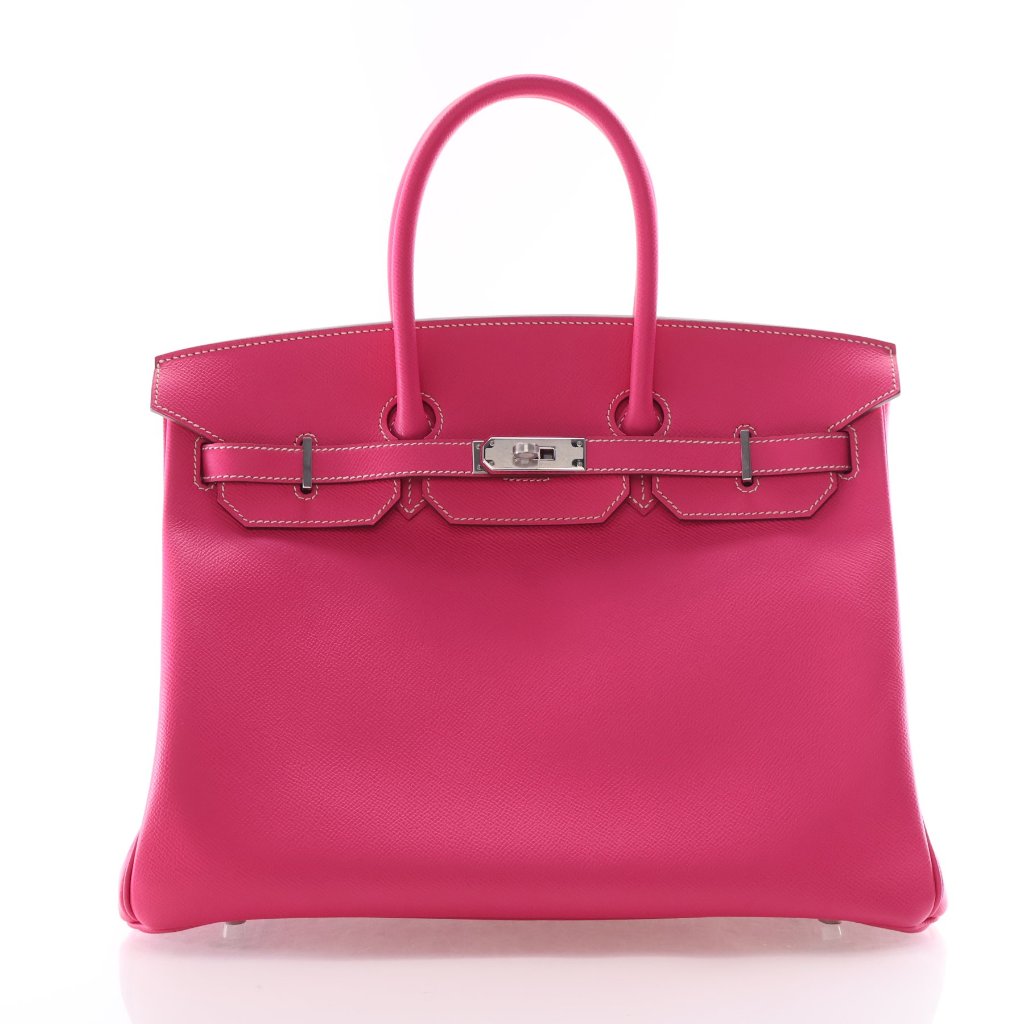 Hermès Rose Tyrien Epsom Retourne Birkin 35 (PHW | 2014)