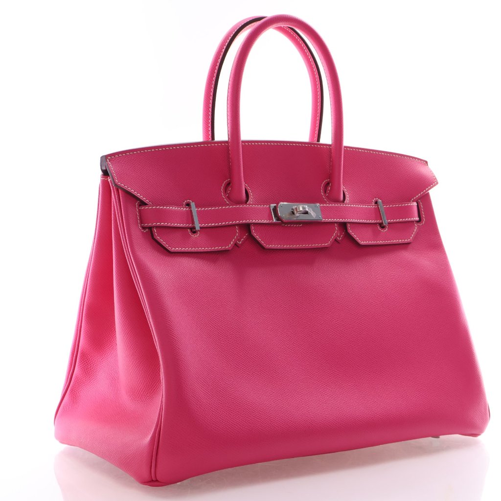 Hermès Rose Tyrien Epsom Retourne Birkin 35 (PHW | 2014)