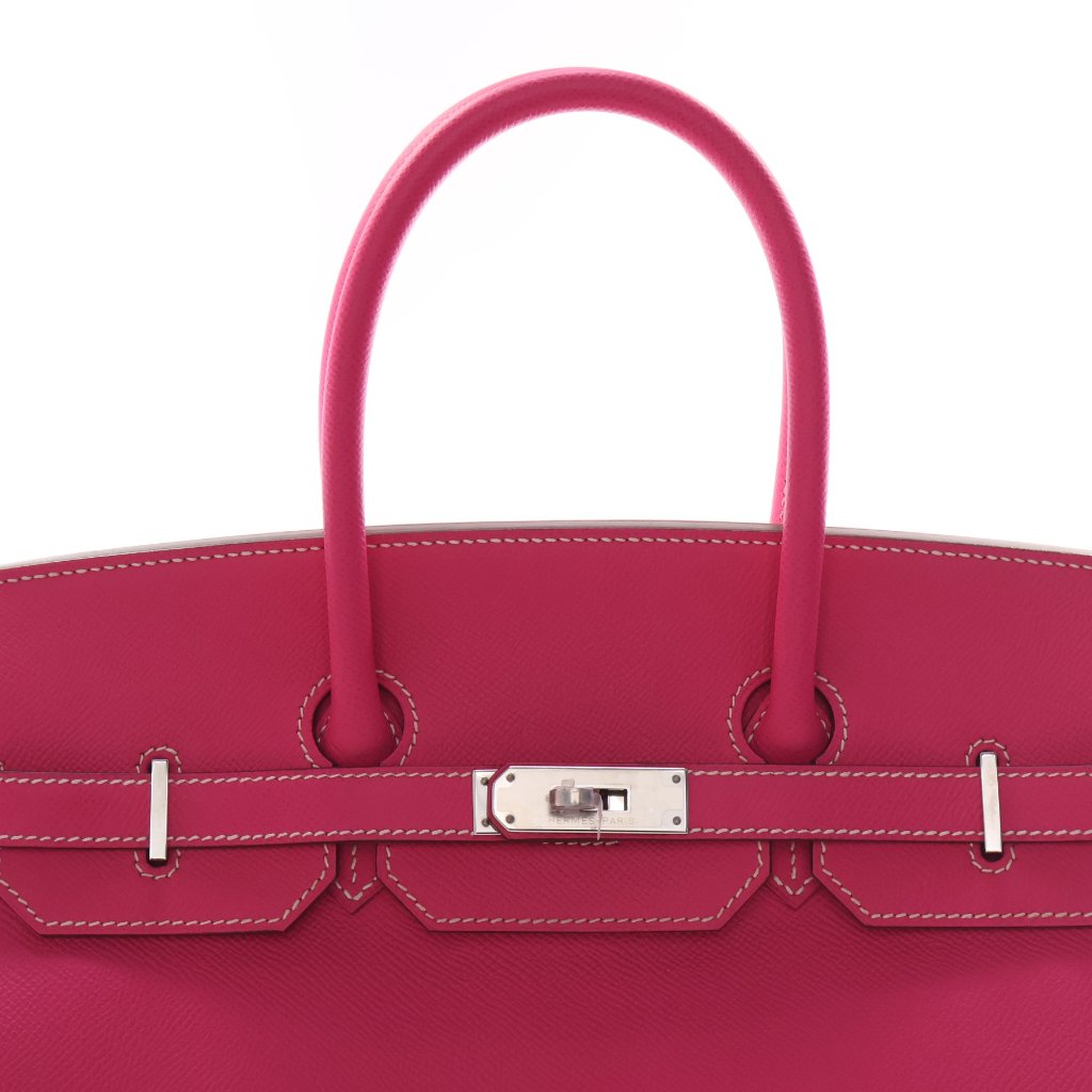 Hermès Rose Tyrien Epsom Retourne Birkin 35 (PHW | 2014)