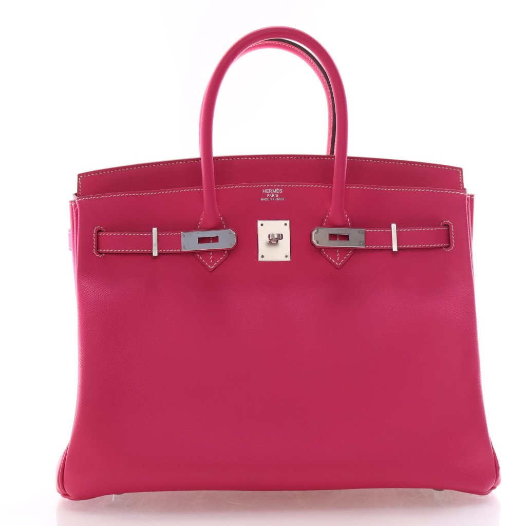 Hermès Rose Tyrien Epsom Retourne Birkin 35 (PHW | 2014)