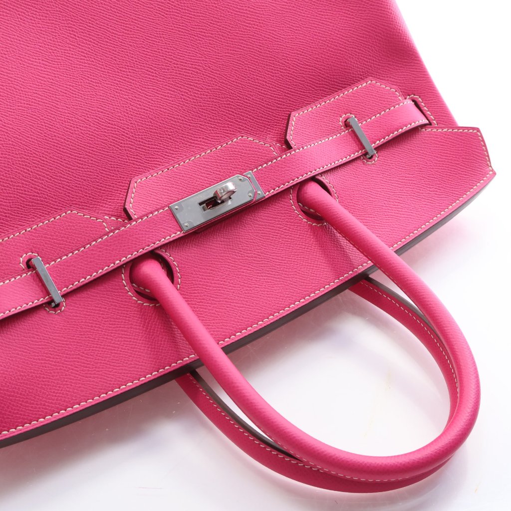 Hermès Rose Tyrien Epsom Retourne Birkin 35 (PHW | 2014)
