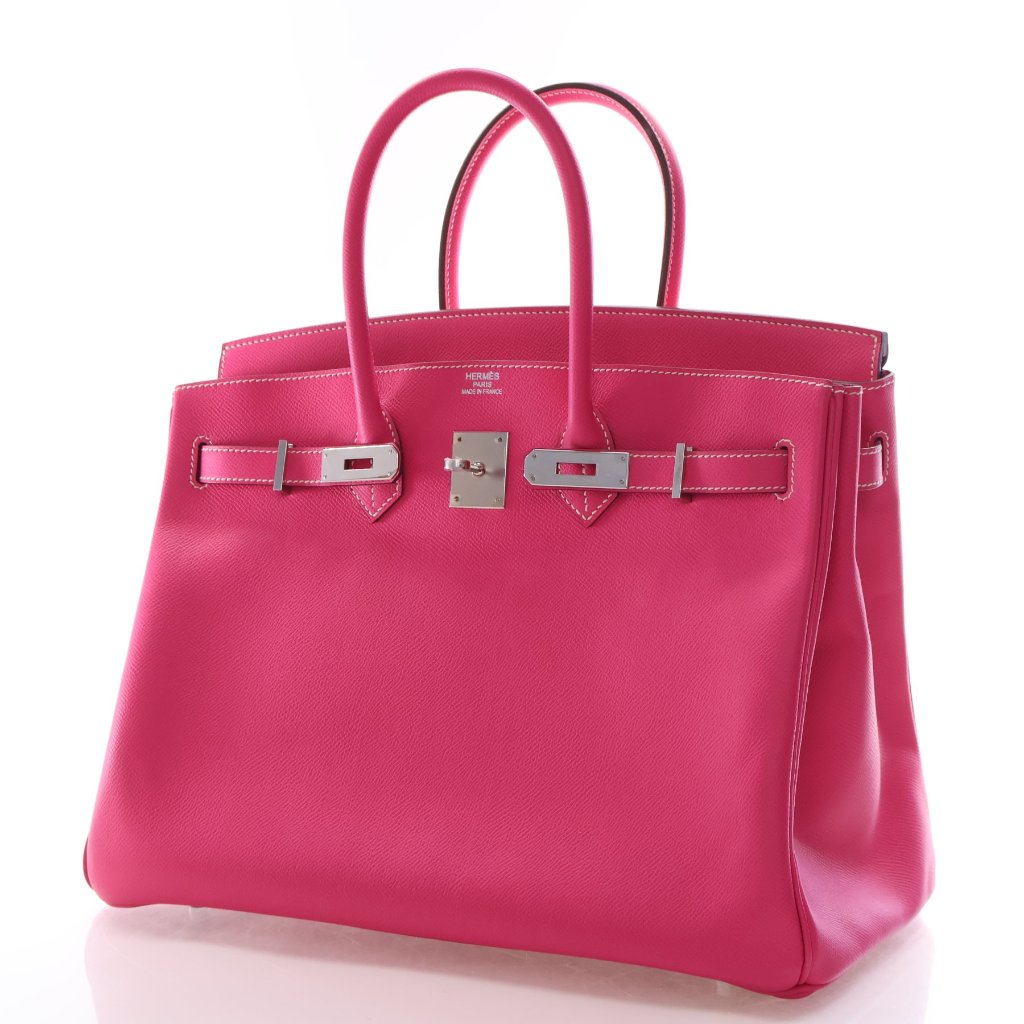Hermès Rose Tyrien Epsom Retourne Birkin 35 (PHW | 2014)