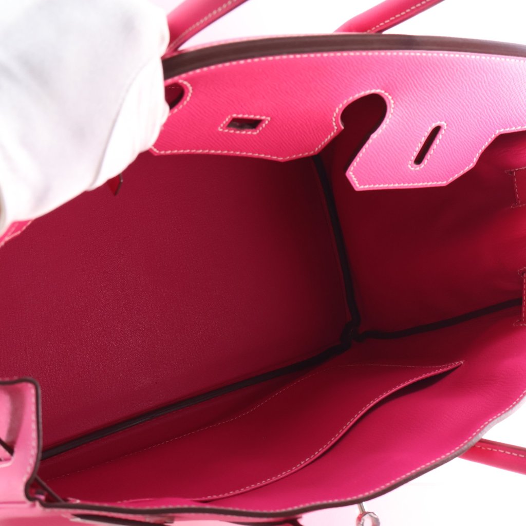 Hermès Rose Tyrien Epsom Retourne Birkin 35 (PHW | 2014)