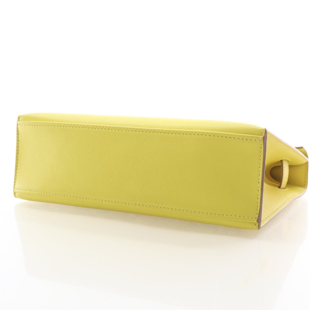 Hermès Jaune Citron Swift Kelly Pochette (PHW | 2020)