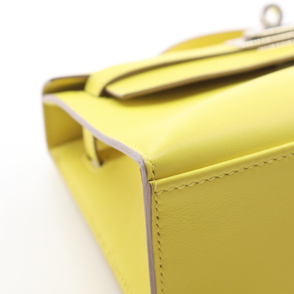 Hermès Jaune Citron Swift Kelly Pochette (PHW | 2020)