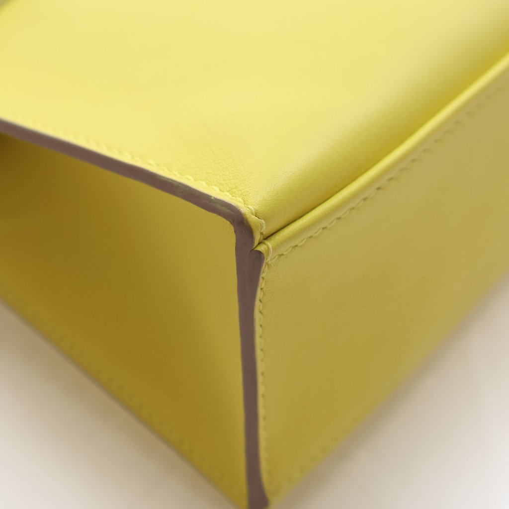 Hermès Jaune Citron Swift Kelly Pochette (PHW | 2020)