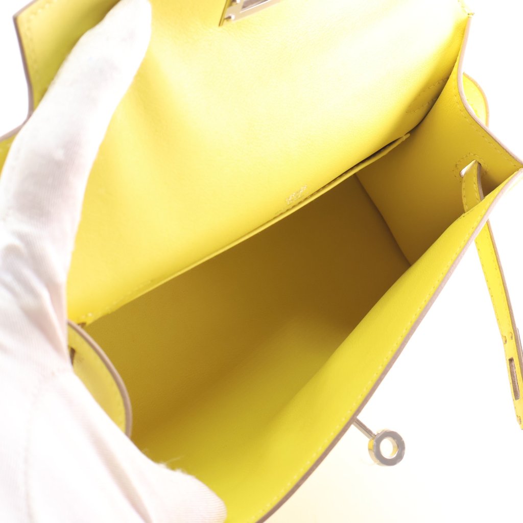 Hermès Jaune Citron Swift Kelly Pochette (PHW | 2020)