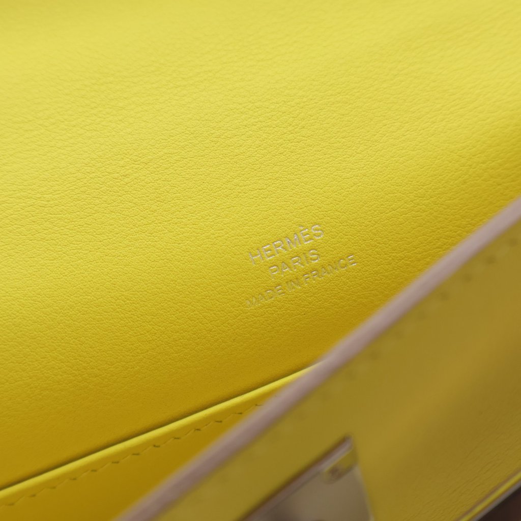 Hermès Jaune Citron Swift Kelly Pochette (PHW | 2020)