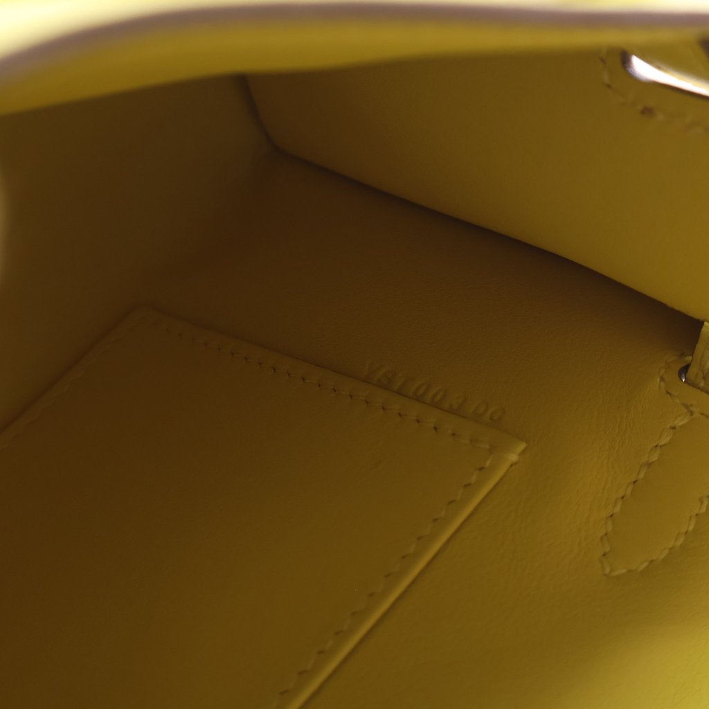 Hermès Jaune Citron Swift Kelly Pochette (PHW | 2020)