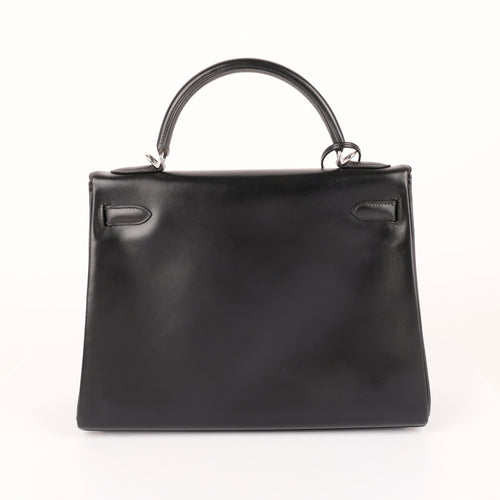 Hermès Black Box Calf Retourne Kelly 32 (PHW | 2011)