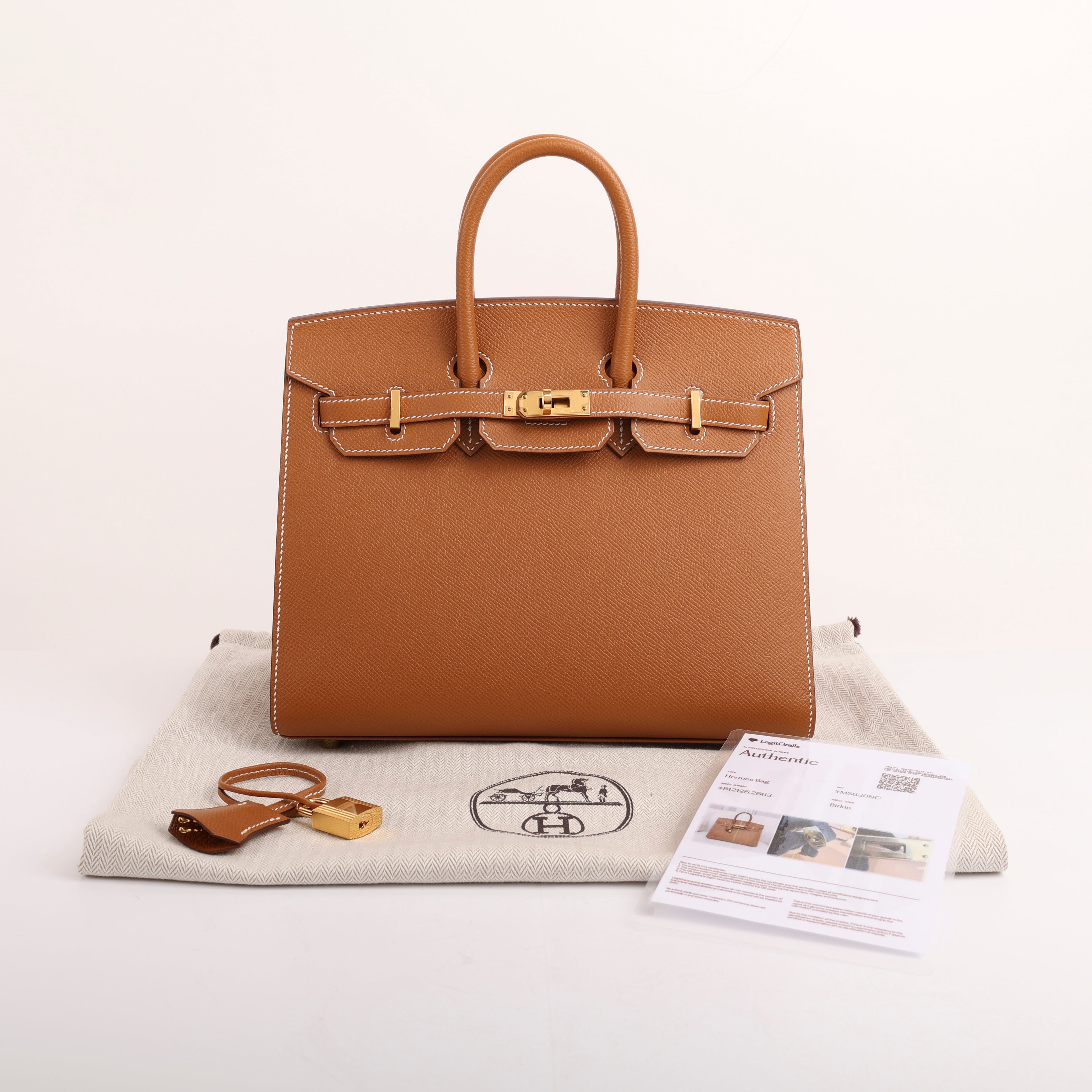 Hermes Gold Epsom Sellier Birkin 25 (GHW | 2020)