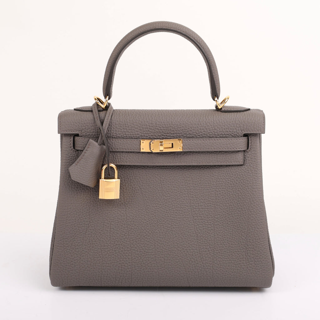Hermes Gris Étain Togo Retourne Kelly 25 (GHW | 2025)