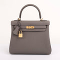 Hermes Gris Étain Togo Retourne Kelly 25 (GHW | 2025)