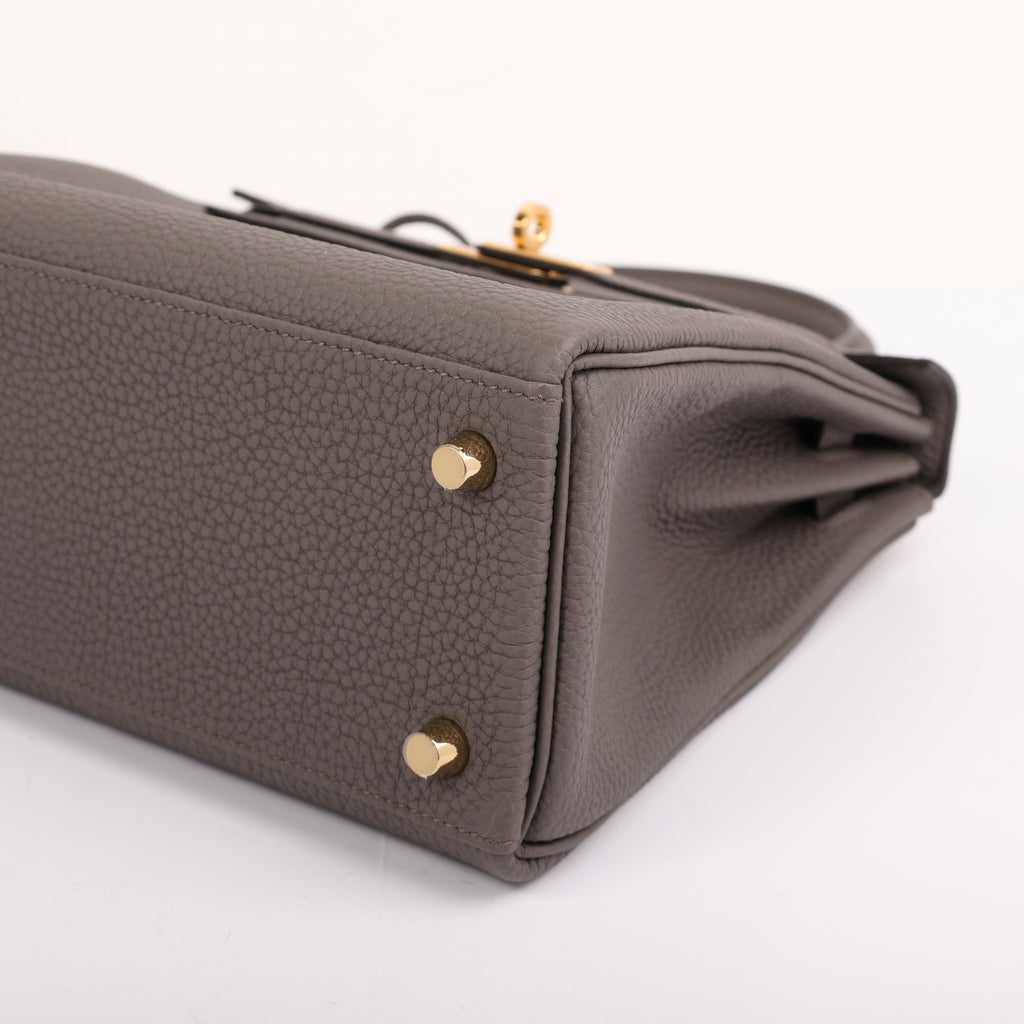 Hermes Gris Étain Togo Retourne Kelly 25 (GHW | 2025)