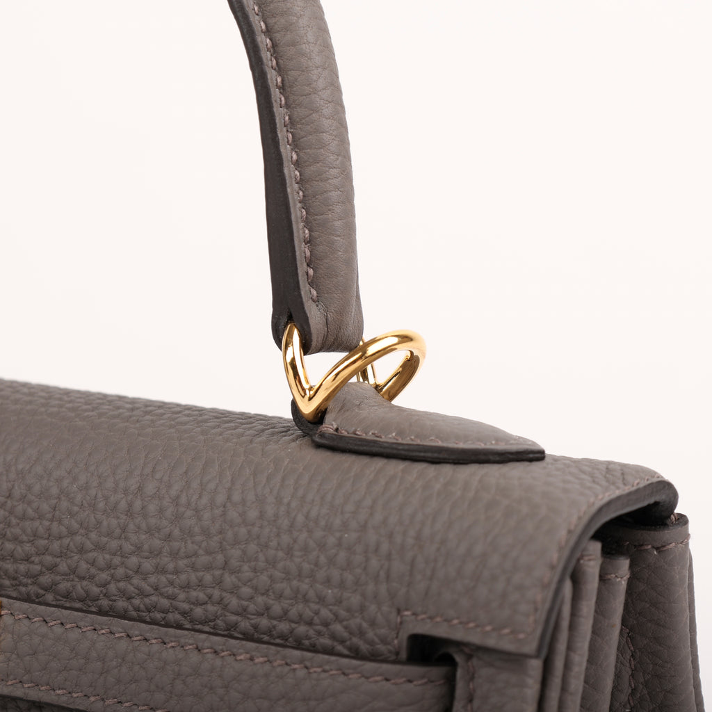 Hermes Gris Étain Togo Retourne Kelly 25 (GHW | 2025)