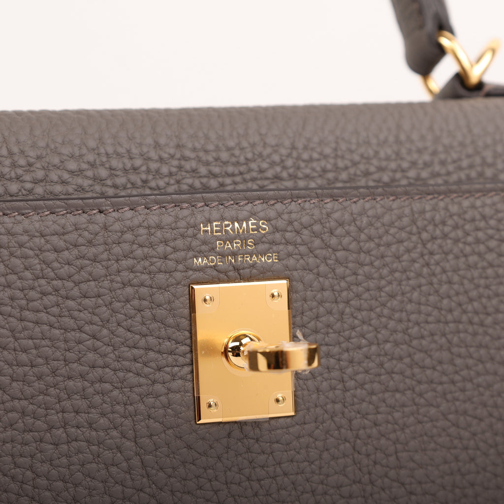 Hermes Gris Étain Togo Retourne Kelly 25 (GHW | 2025)
