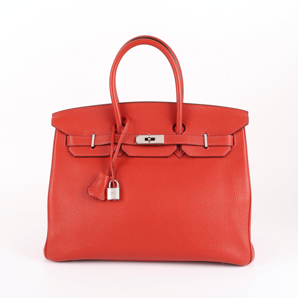 Hermès Rouge Vif Togo Birkin 35 (PHW | 2005)