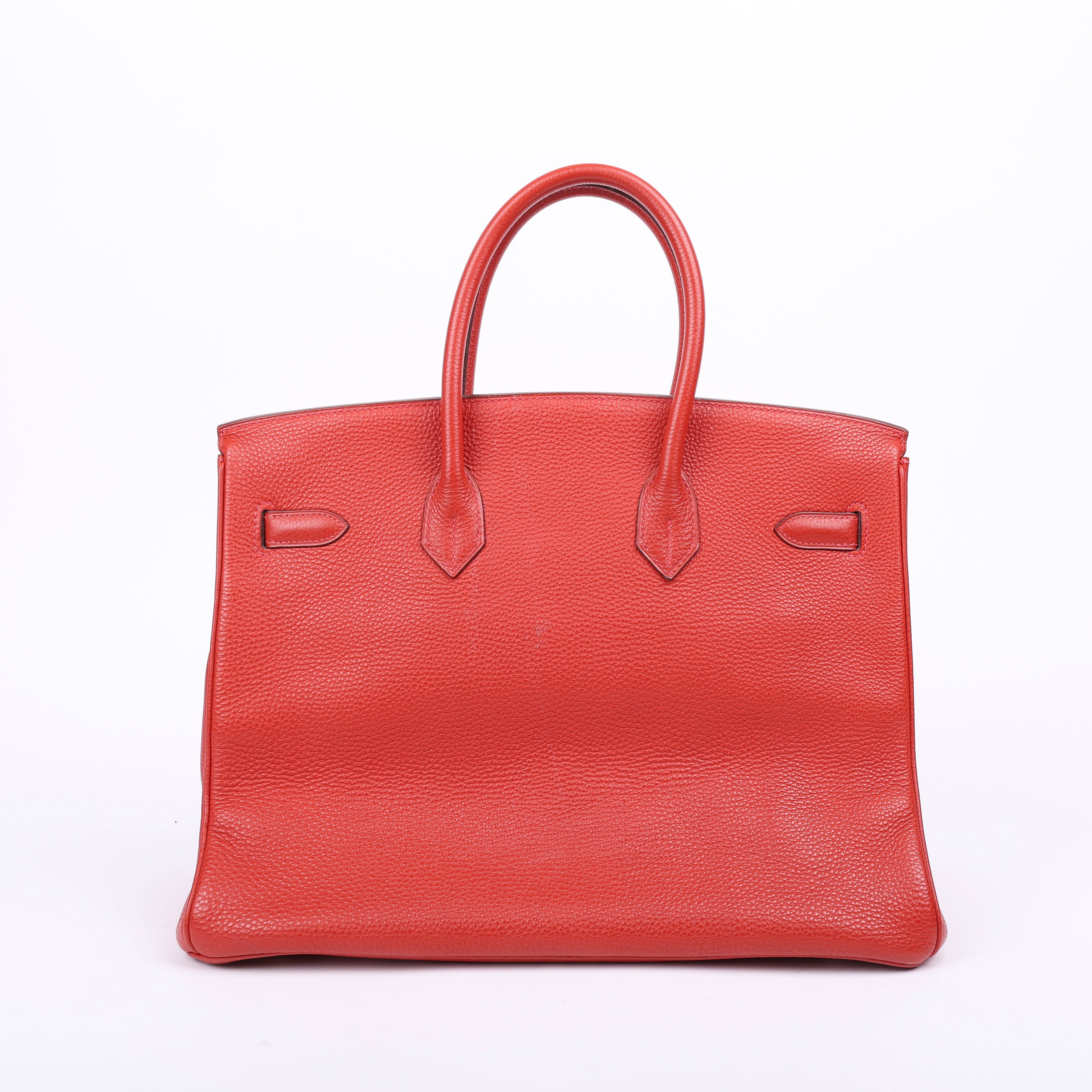 Hermès Rouge Vif Togo Birkin 35 (PHW | 2005)
