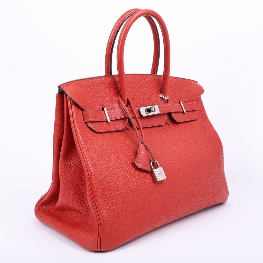 Hermès Rouge Vif Togo Birkin 35 (PHW | 2005)