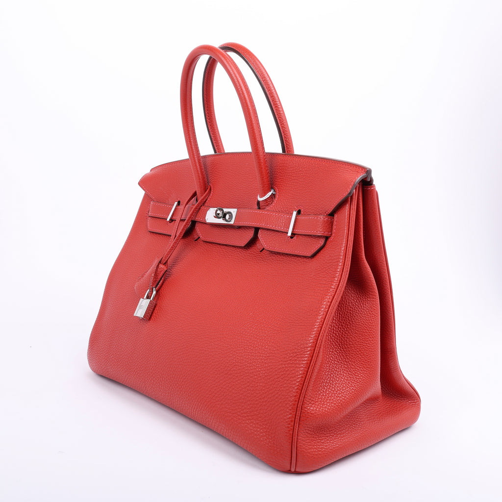 Hermès Rouge Vif Togo Birkin 35 (PHW | 2005)