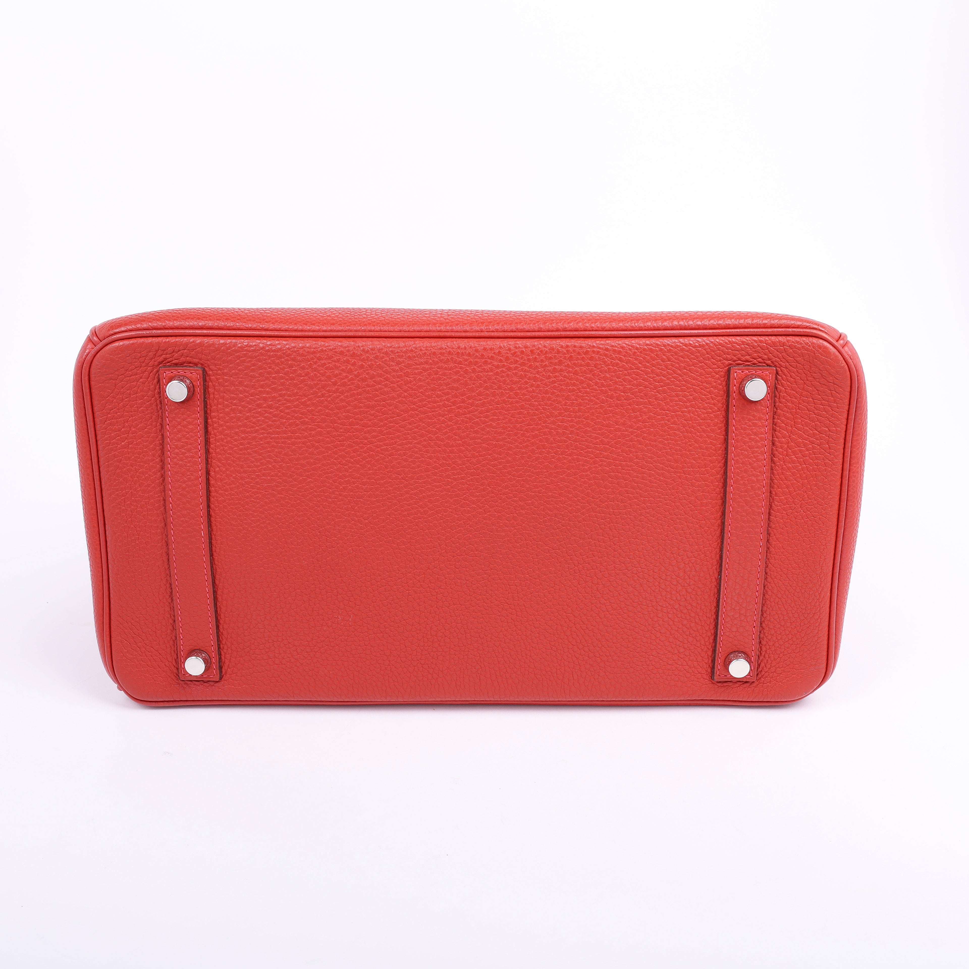 Hermès Rouge Vif Togo Birkin 35 (PHW | 2005)
