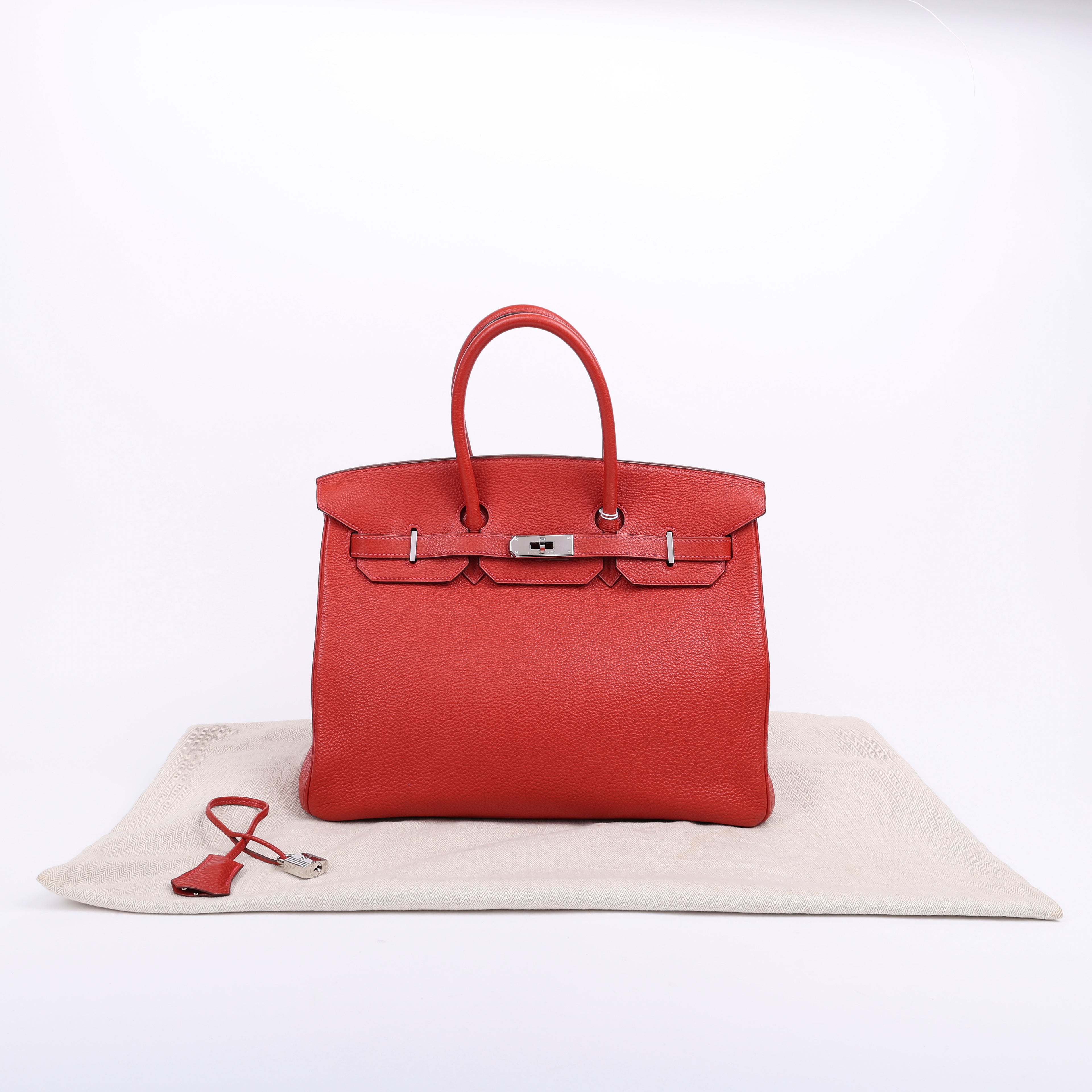 Hermès Rouge Vif Togo Birkin 35 (PHW | 2005)