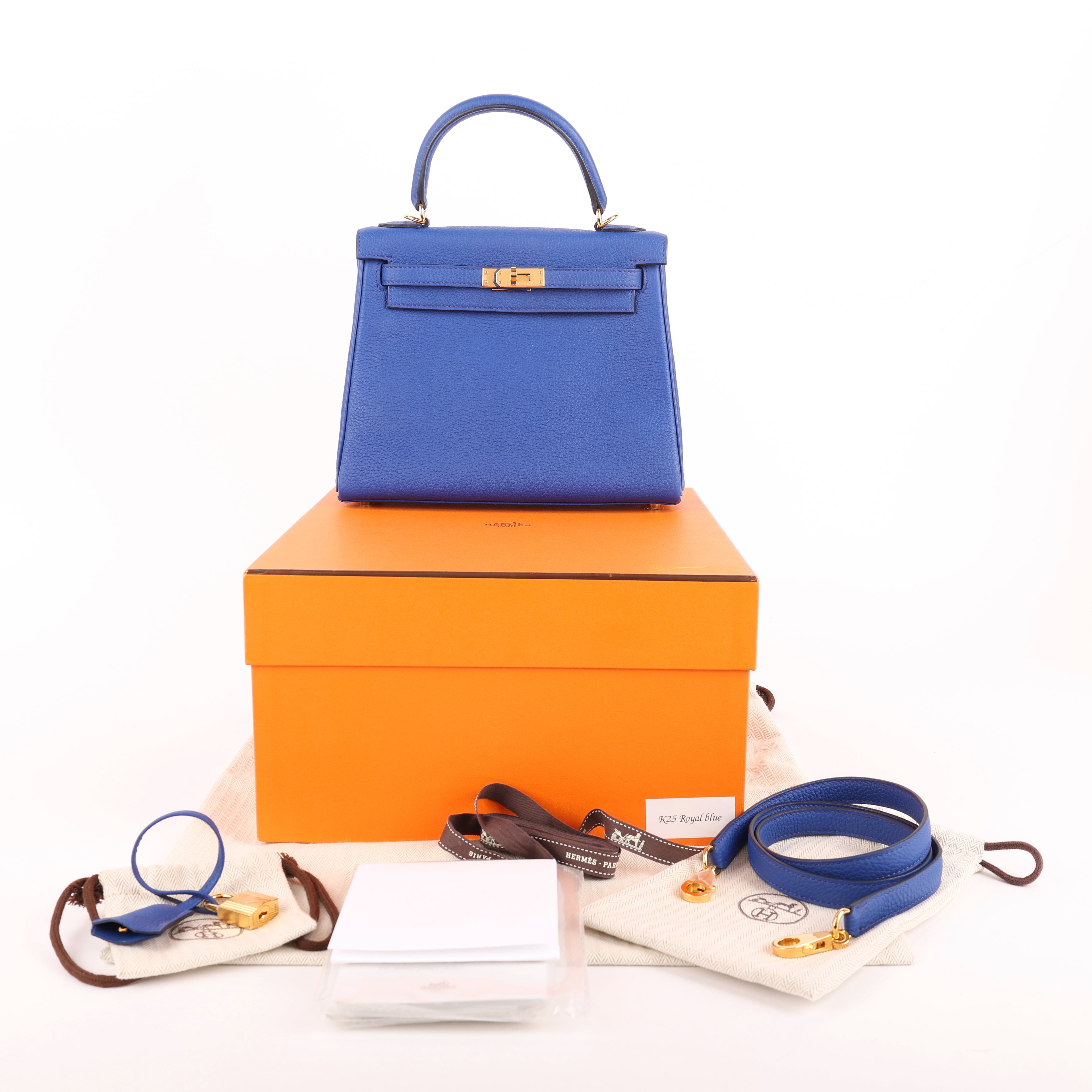 Hermès Bleu Royal Togo Retourne Kelly 25 (GHW | 2022)