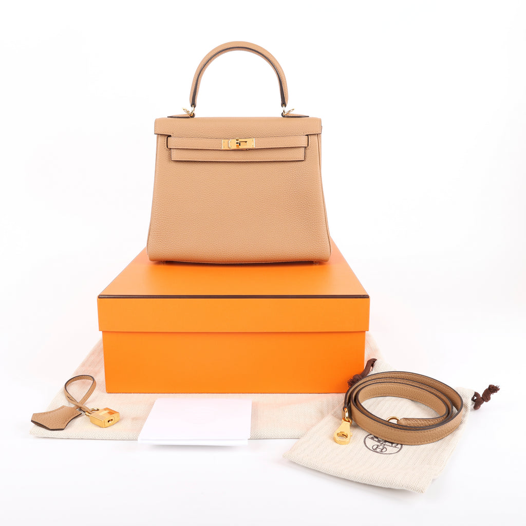 Hermès Chai Togo Retourne Kelly 25 (GHW | 2022)