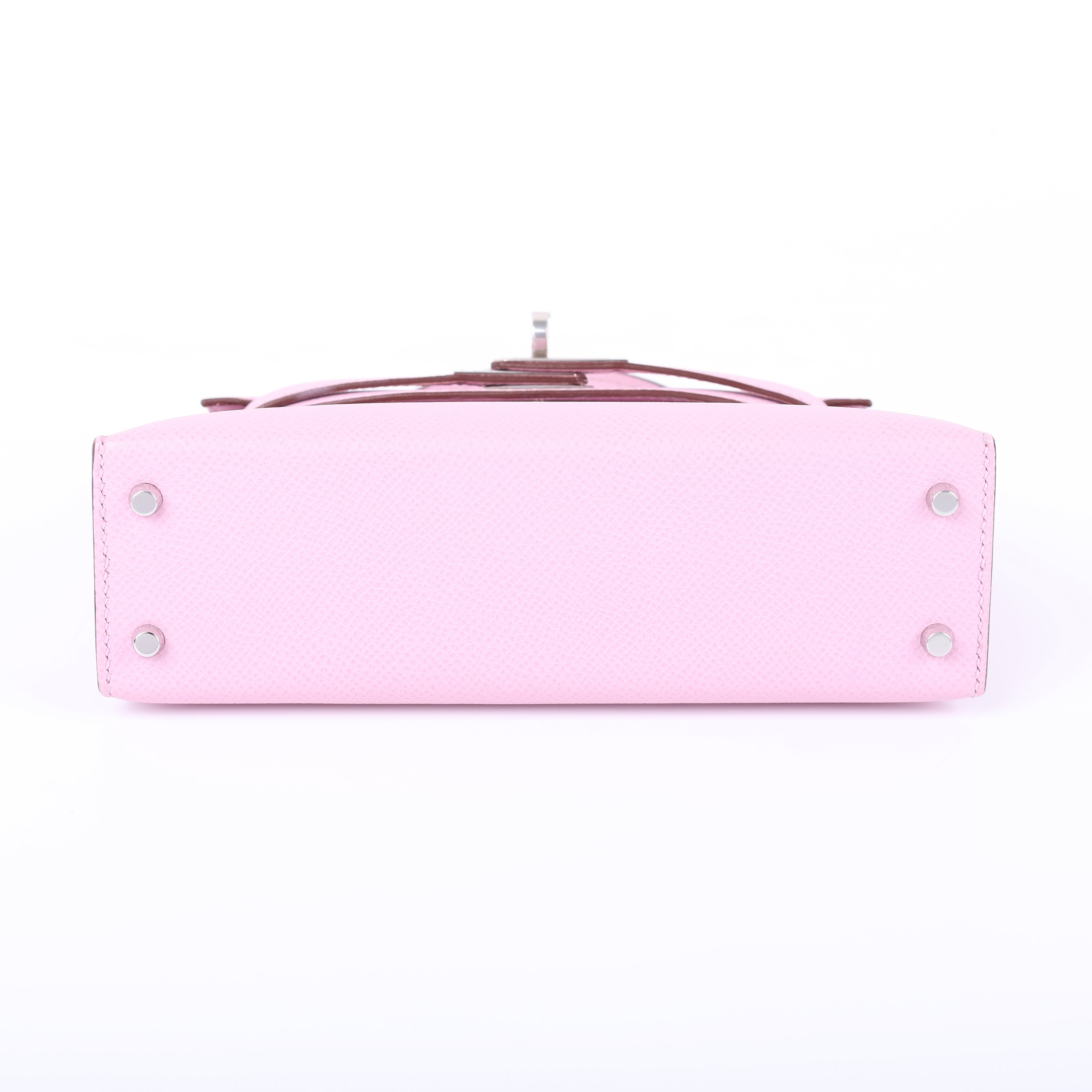 Hermes Mauve Sylvestre Epsom Mini Kelly II 20 (PHW | 2019)