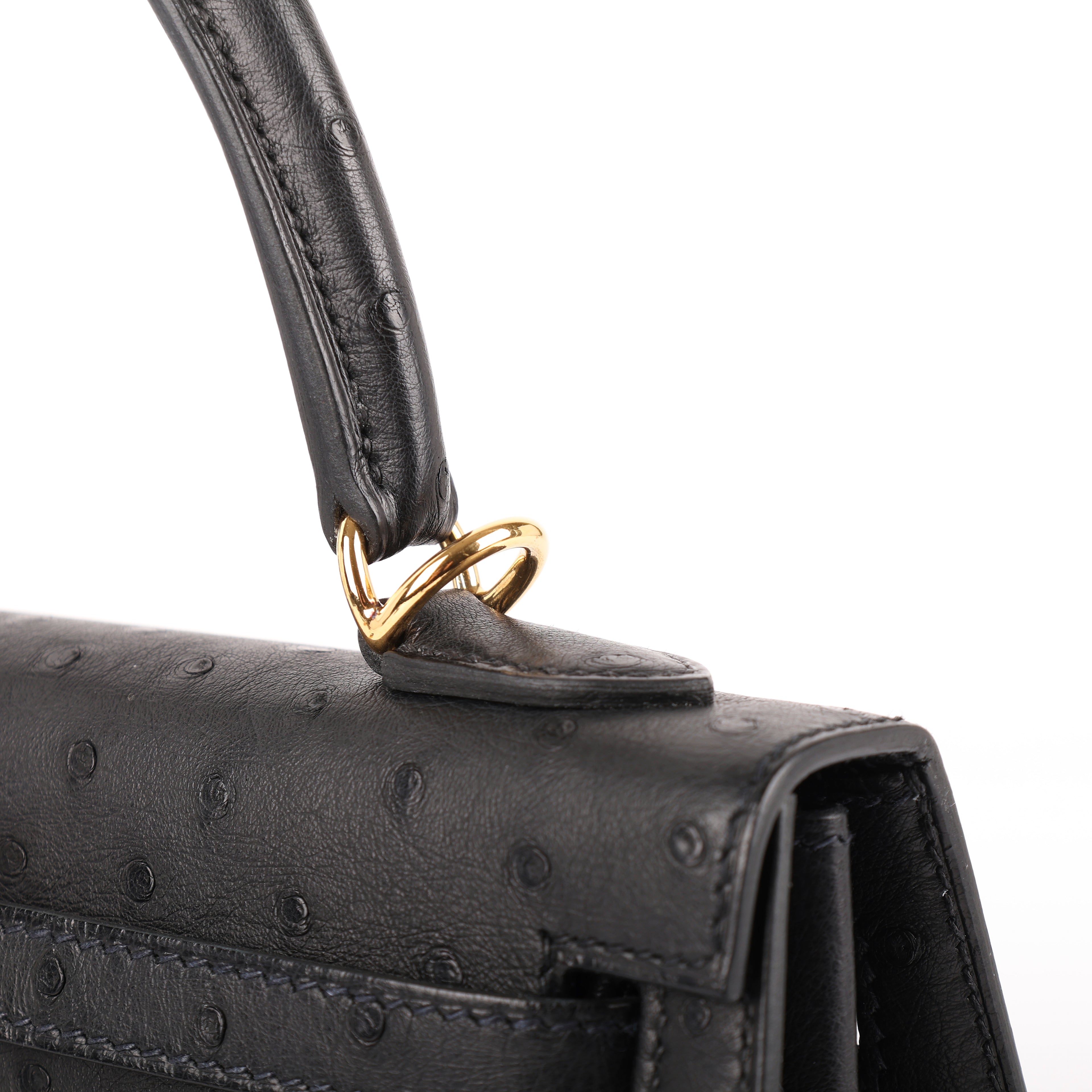 Hermès Black Ostrich Sellier Kelly 25 (GHW | 2021)