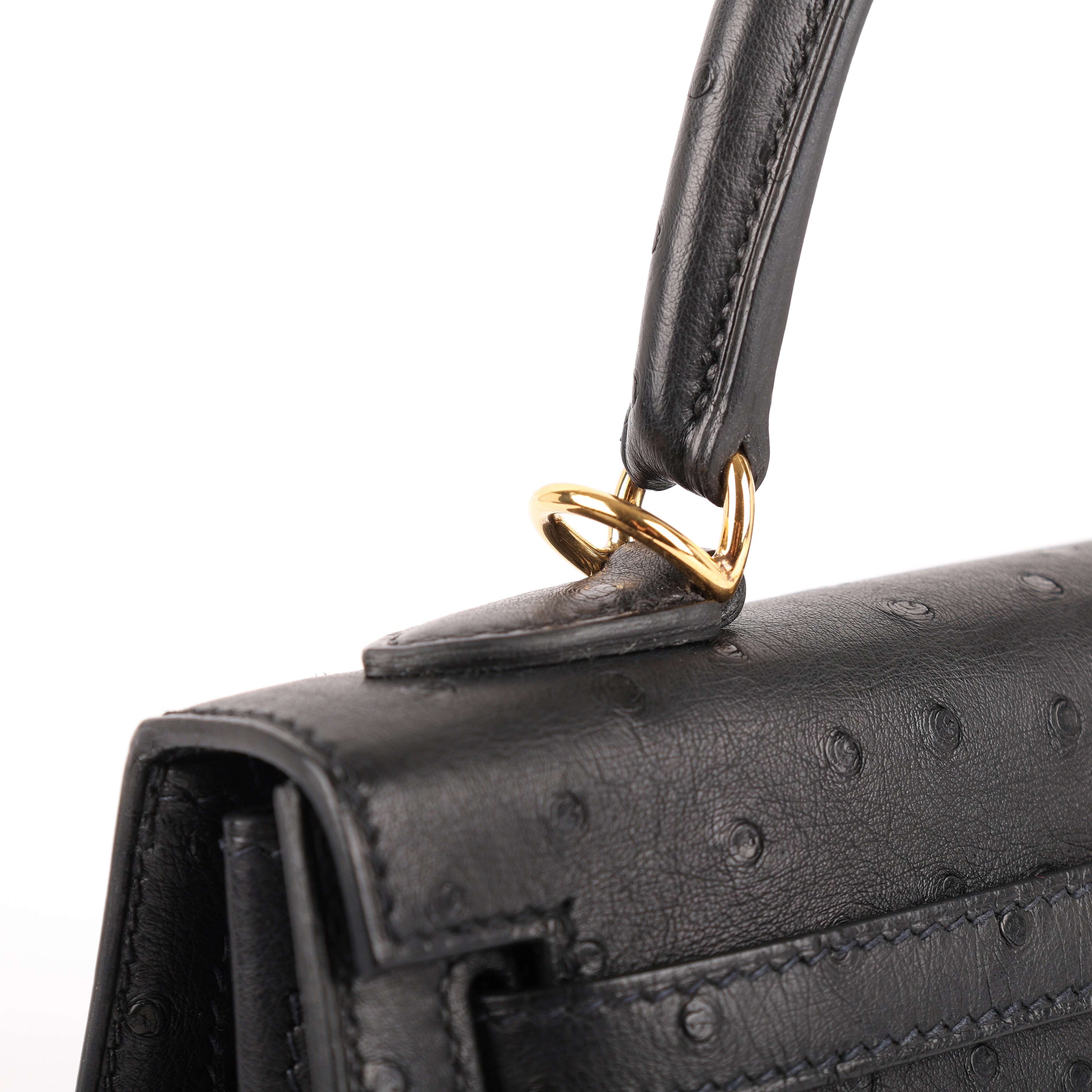 Hermès Black Ostrich Sellier Kelly 25 (GHW | 2021)