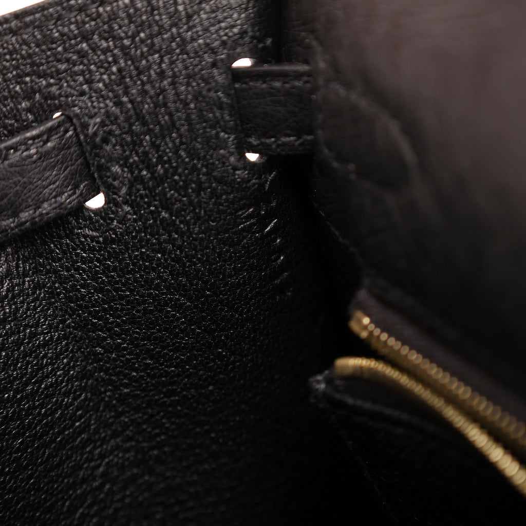 Hermès Black Ostrich Sellier Kelly 25 (GHW | 2021)