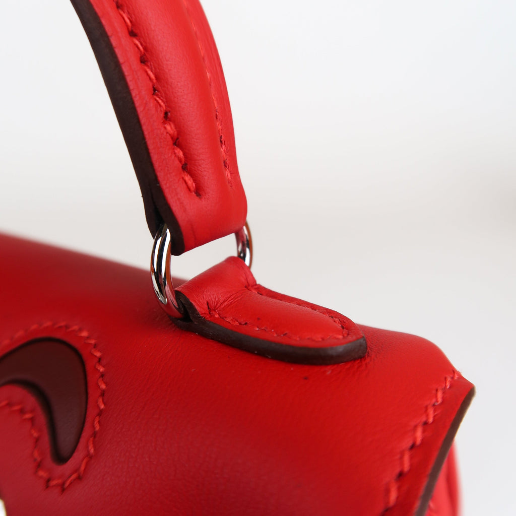 Hermès Rouge Radieux Swift Kelly Doll (PHW | 2025)